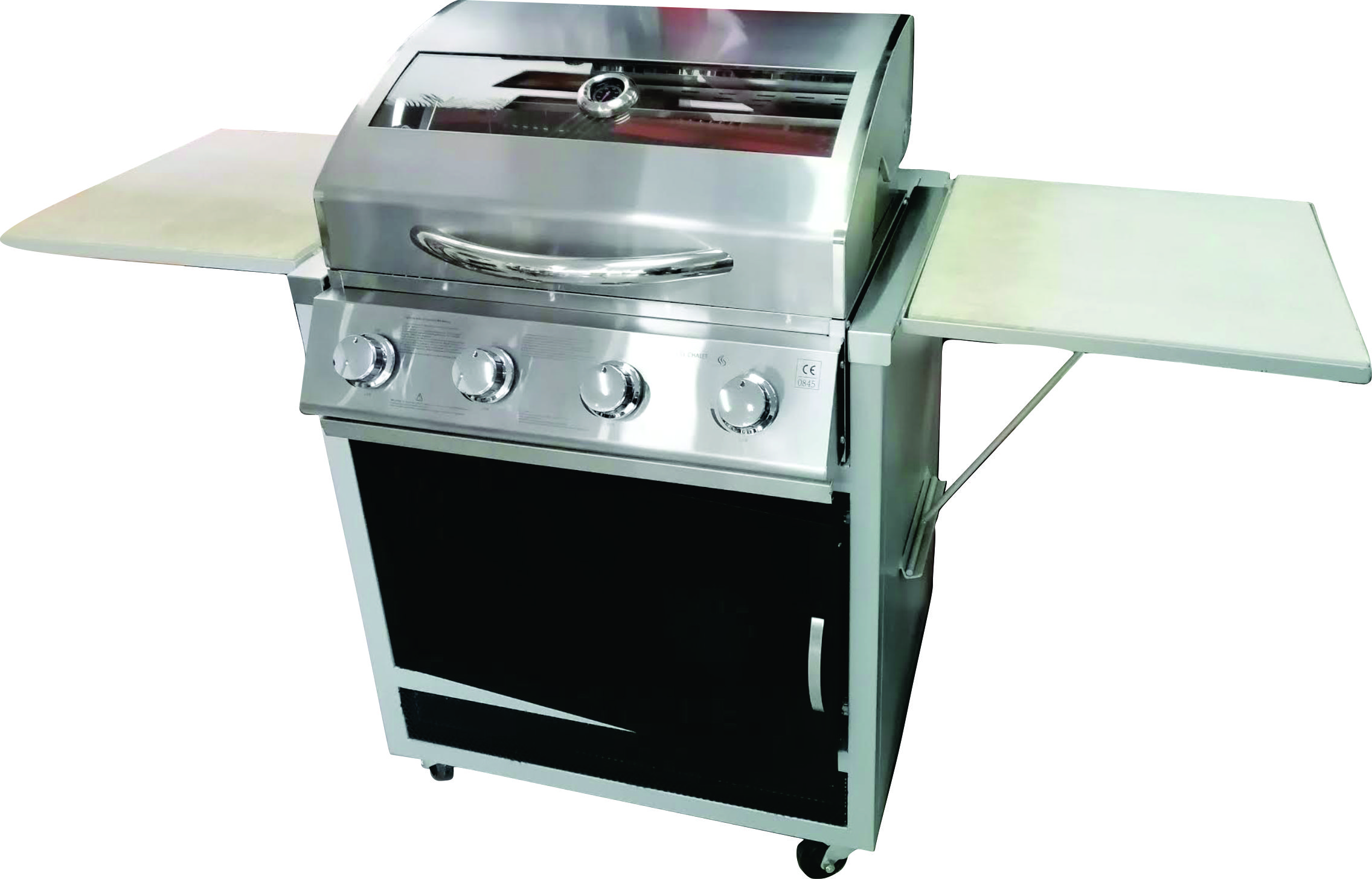 bbq de gas con mueble sencillo