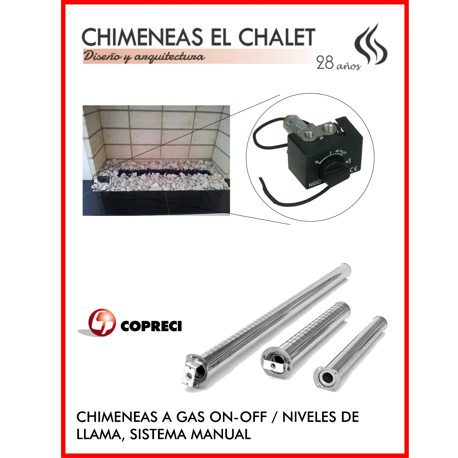 kit a gas manual o de control para chimenea ventfree