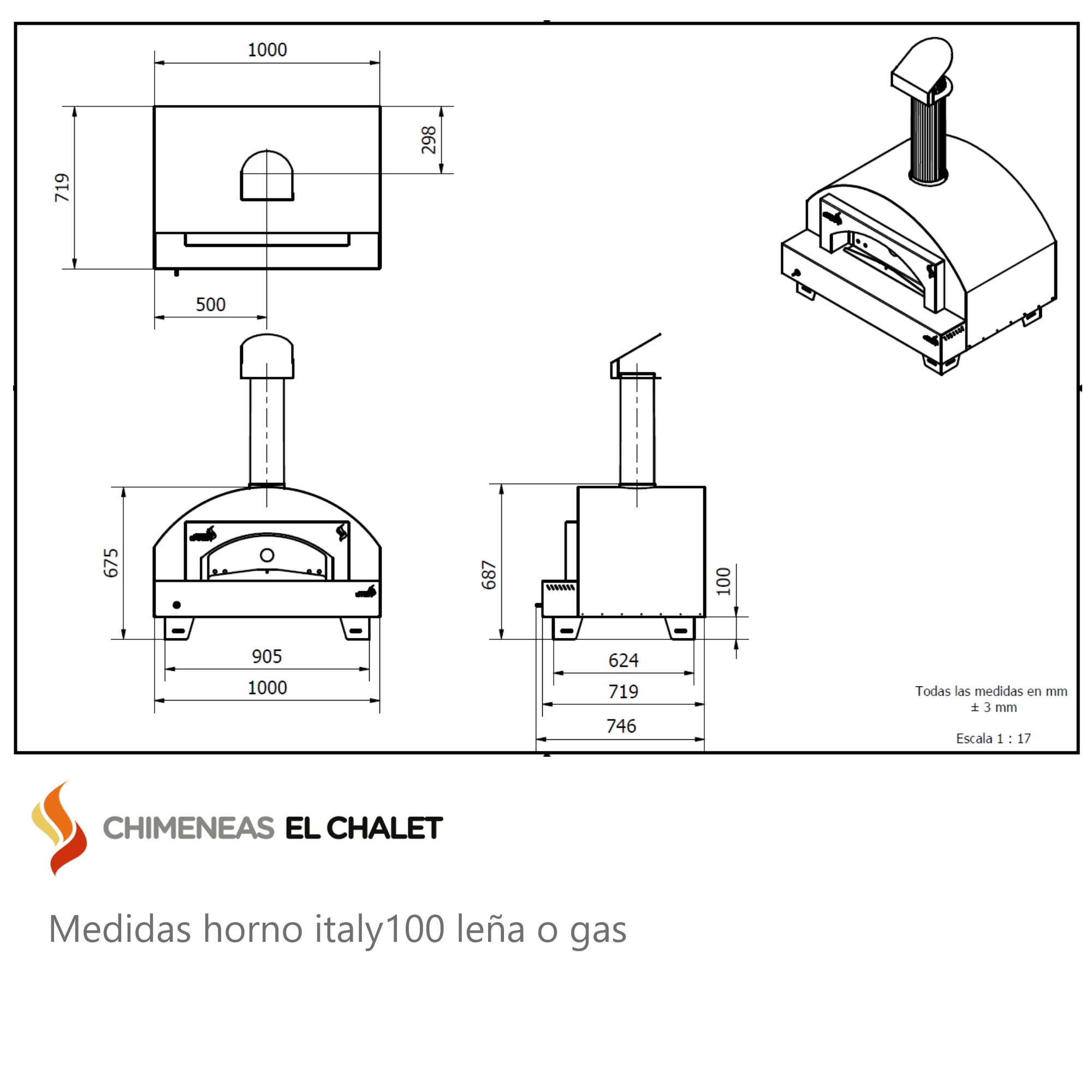 medidas horno gas lena pizza 100 carnes horno artesanal chimeneas el chalet – 1